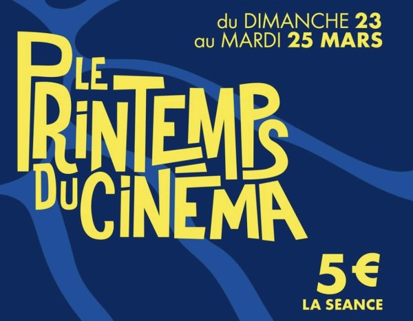 sortie LE  PRINTEMPS DU CINÉMA 5€ LA PLACE 23 AU 25 MARS  à Evreux 