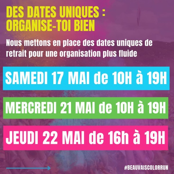 sortie La Color Run de Beauvais  à Beauvais