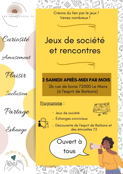 sortie Après-midi Jeux à L'Esprit de Barbara à Le Mans 