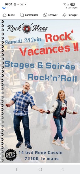 sortie Stage Rock / Apéro à Le mans