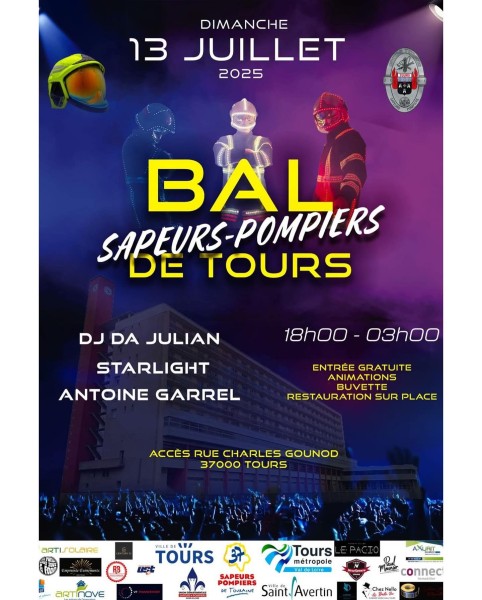 sortie Bal Sapeurs-Pompiers Tours à Tours