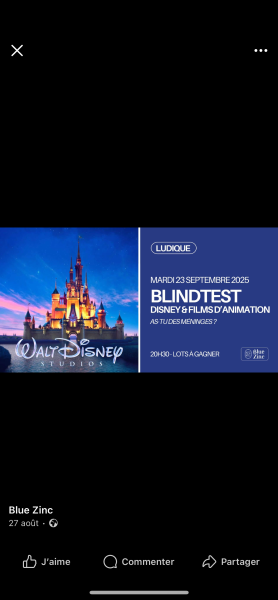 sortie Blind test Disney ! ✨🏰👑 à Le Mans